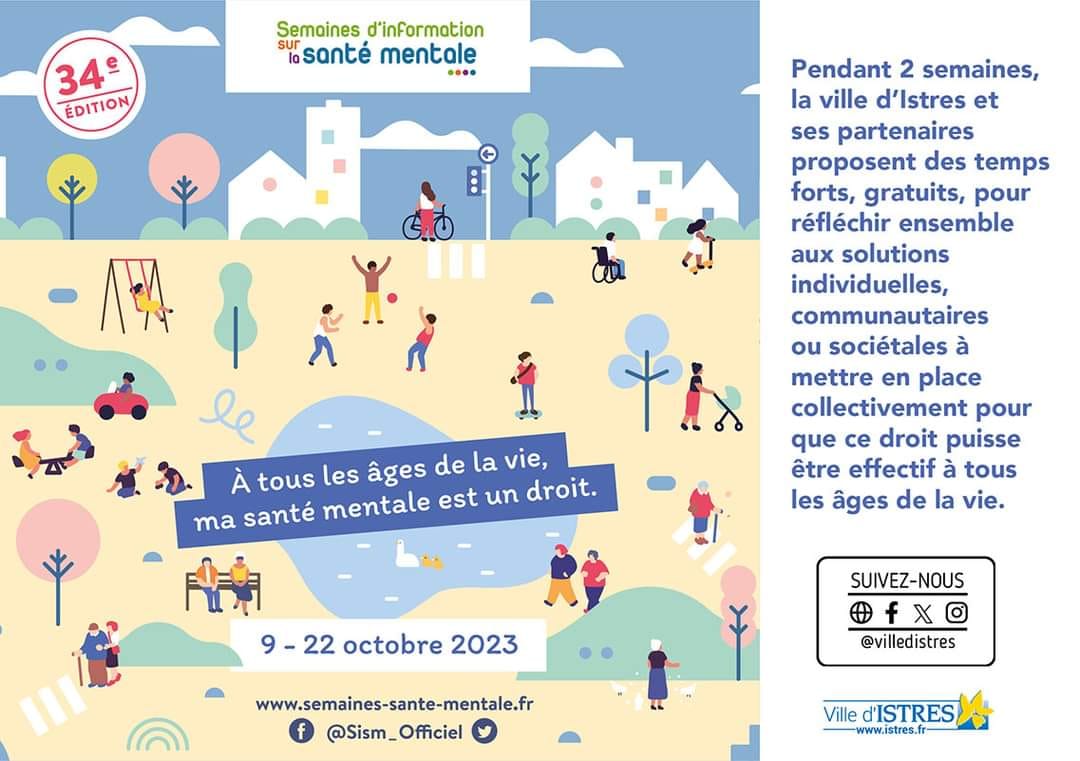 Semaines d’information sur la santé mentale du 9 au 22 octobre – Ville d’ISTRES